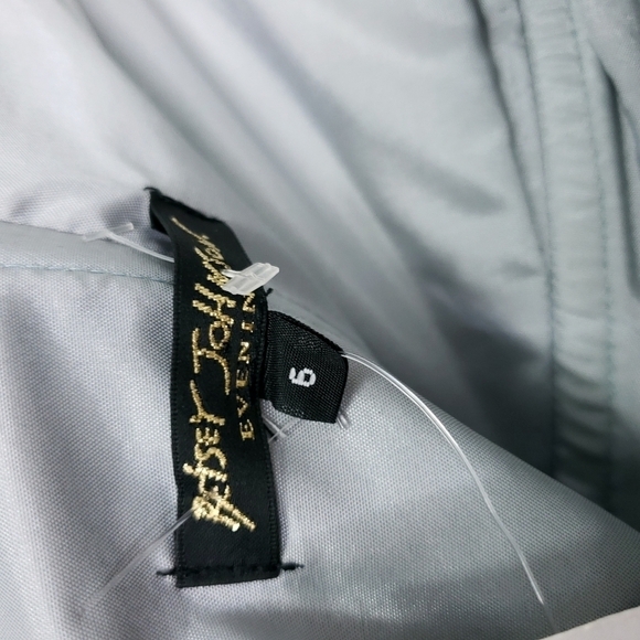 Betsey johnson evenings silk strapless fit and  flare dress has tag size 6 - Picture 7 of 13